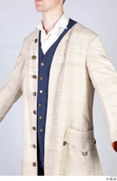  Photos Man in Historical formal suit 4 18th century Historical Clothing beige jacket blue shirt upper body 0002.jpg